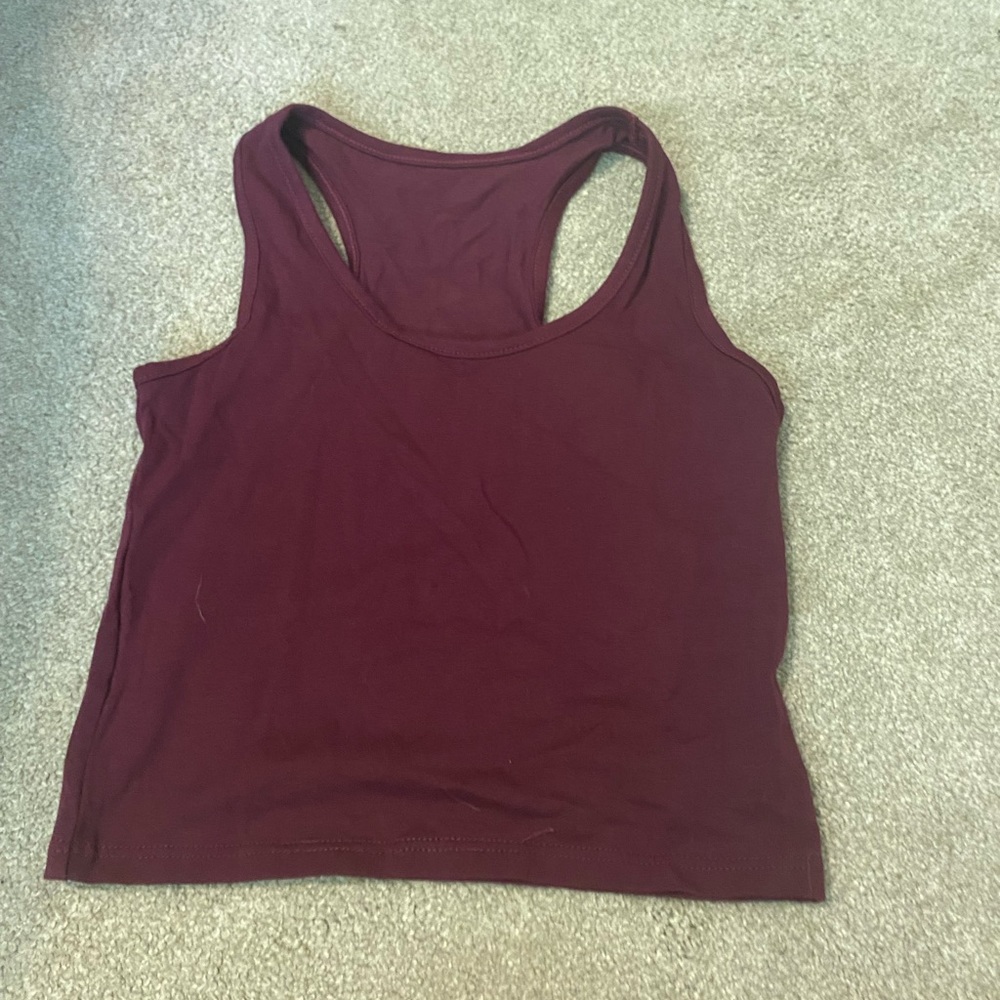 Maroon crop top